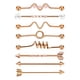 thumbnail image 2 of 8 Piezas Industrial Barbell Stud Pendiente Pendiente Unisex, 2 of 5