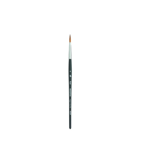 Princeton Aqua Elite, Serie 4850, Pincel de Acuarela Sintético Kolinsky, Redondo, 4