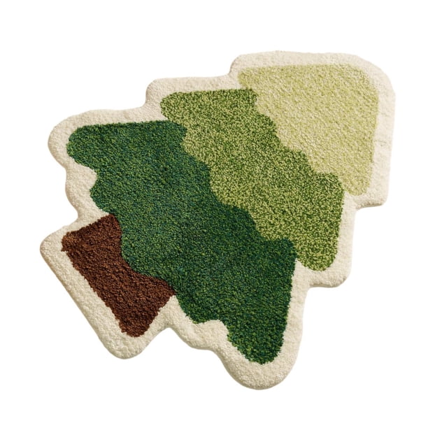Alfombra de de Navidad, alfombra para bañera, decoración nórdica, regalos suaves y cómodos, alfombra profesional antideslizante para baño, alfom Sin estrella
