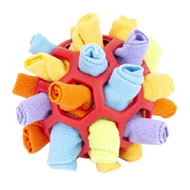 Juguetes de enriquecimiento para perros IQ Training Slow Feeder Dispensador de Fomenta las habilidades de forrajeo Pet Sniff Ball Toy , Rojo, 20x20cm
