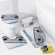 thumbnail image 4 of Abominable-theme 4-Piece Shower Curtain Set with Rugs, Waterproof Bathroom Decor Set Includes Bath Mat, U-Shaped Rug, Toilet Lid Cover and Curtain with Hooks, 4 of 6
