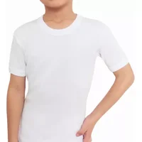 Creaprint - Polera Algodon Mc Niño Blanco Talla 10