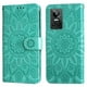 thumbnail image 1 of Funda tipo cartera FOXDOCK para Realme GT Neo 3 , diseño girasol en relieve, cuero PU, cierre magnético, soporte y tarjetero, 1 of 5