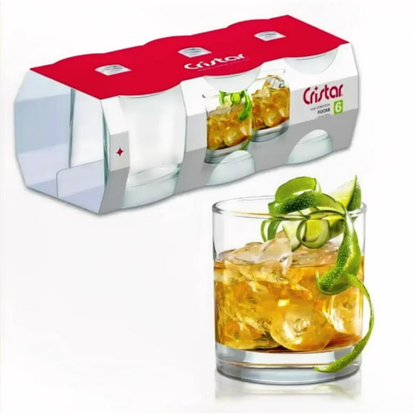 Set 6 Vasos whisky bajos Lexington vidrio 311Cc transparente, 1 Un