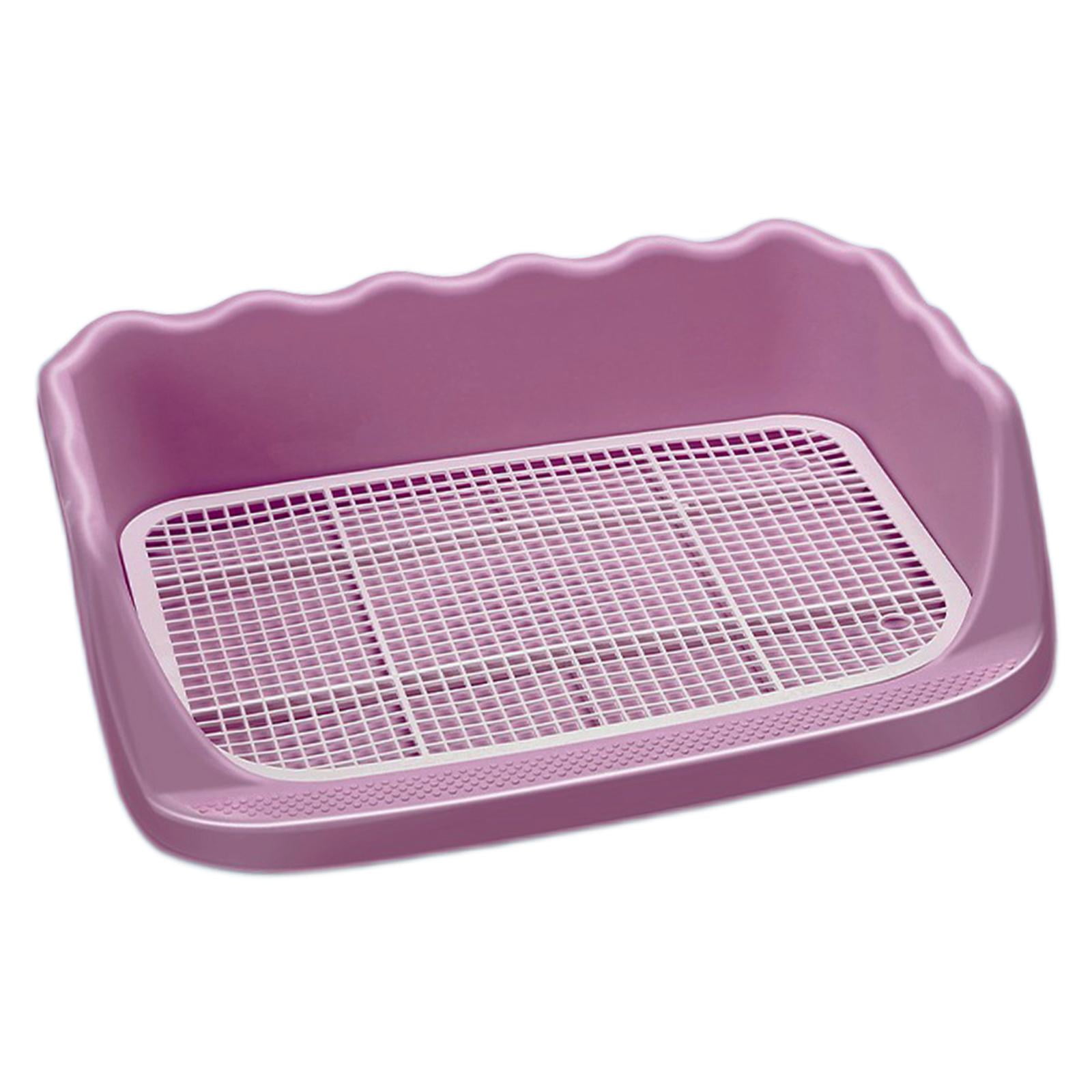 Ioensy - Entrenamiento De Bandeja De Arena Para Inodoro Para Perros Con Pared De Protección En Cada Lado No Rosa