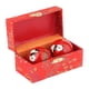 thumbnail image 1 of Bolas De Masaje De 2 Piezas Con Caja De Almacenamiento Bolas De Baoding Para Personas De Mediana Edad Panda Red, 1 of 5