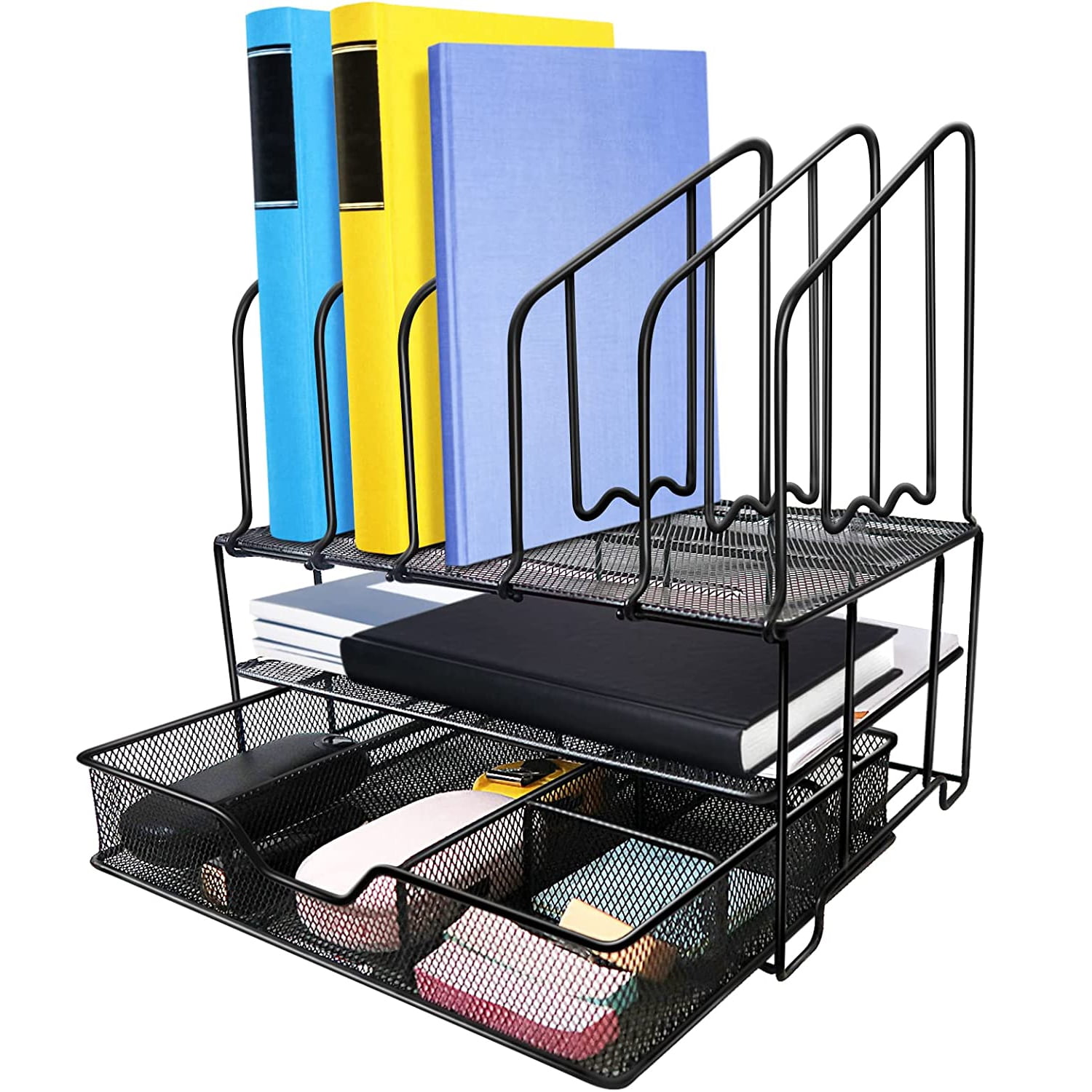 Newo - Organizador De Escritorio Oficina Con Cajón Metálico