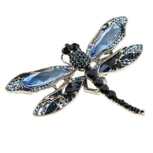 Genérico - Cristal Libélula Insecto Broche Pin Declaración Broche De Joyería 3