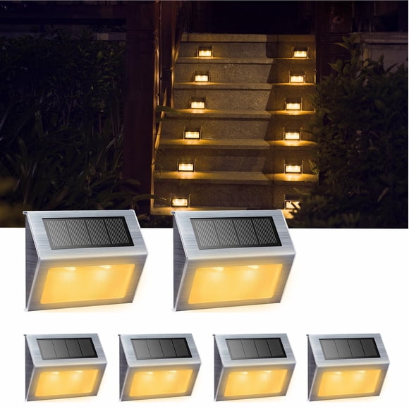 Luces solares XLUX para peldaños, terrazas, caminos, escaleras, paquete de 6