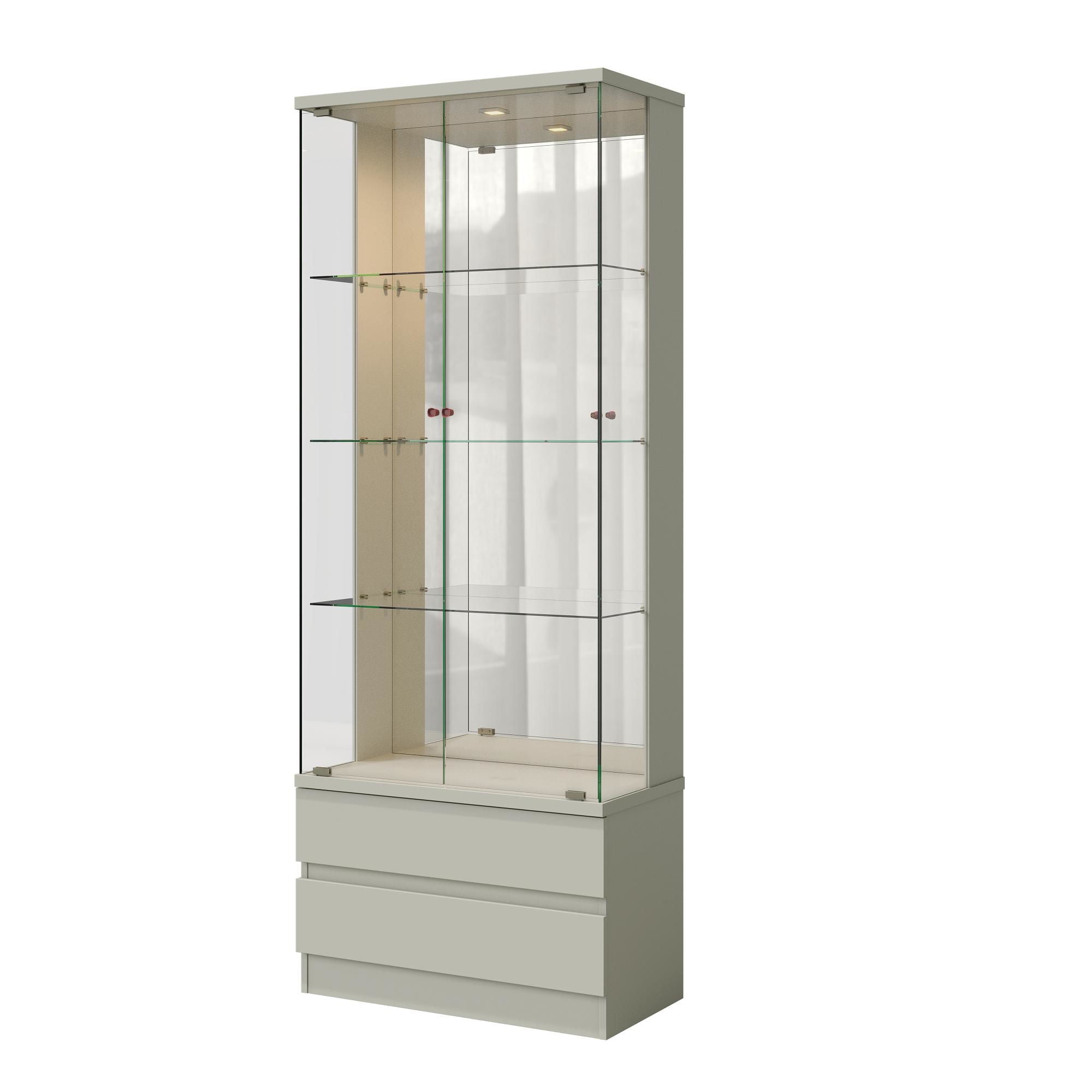 Di Poretti Design - Vitrina Diamante 2 Puertas Mdf Blanco