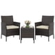 thumbnail image 1 of Juego de muebles de patio GAOMON de 3 piezas de ratán con 2 sillas y mesa, 1 of 9