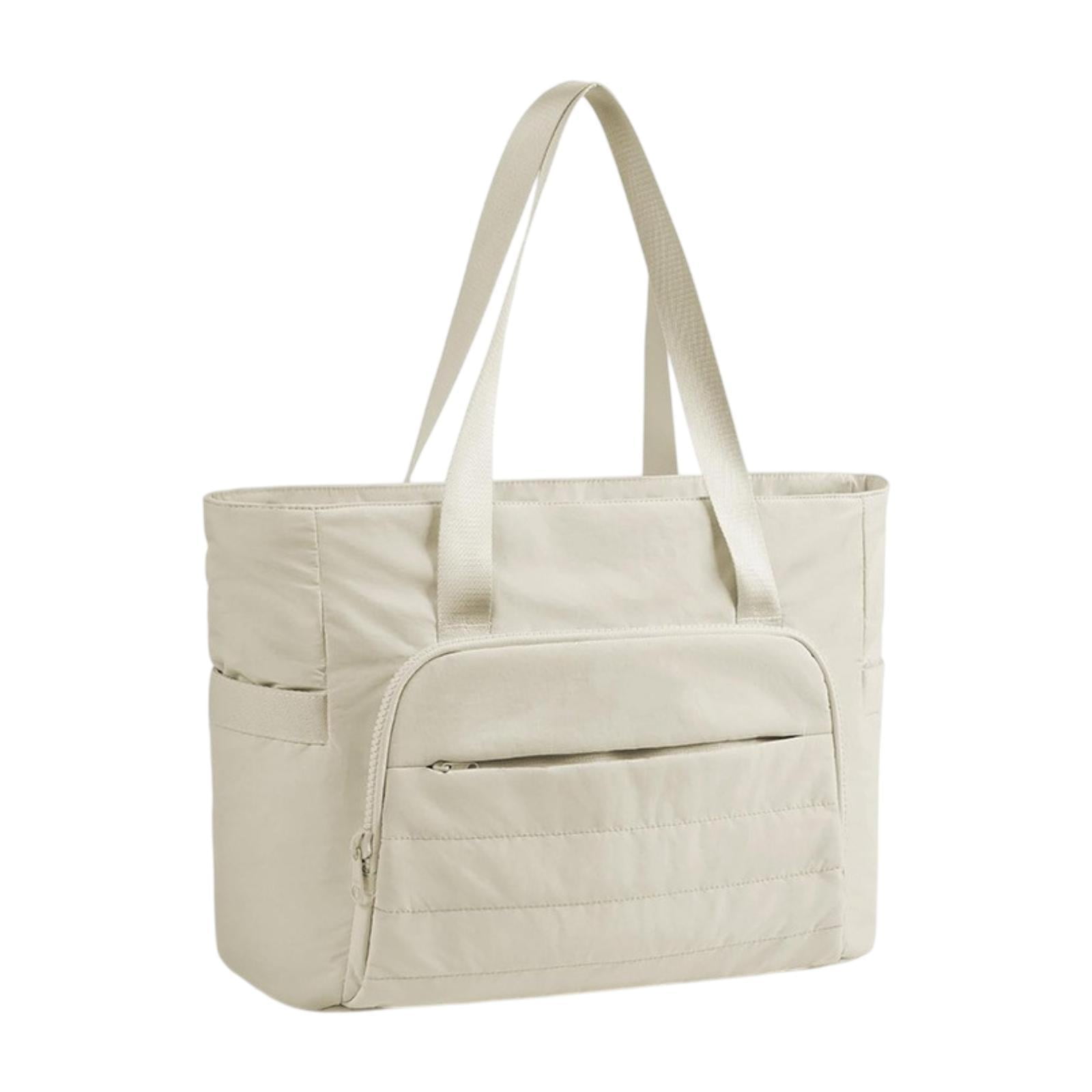 Magideal - Bolsa De La Computadora Portátil Para Mujeres Con Tira De Con Correa Portátil Portátil Con Cremallera Resistente Para El Viaje De Negocios Citas Beige