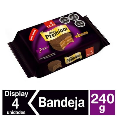 Chocolate Alfajor Premium 4 Un 240 G Calaf
