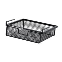 Magideal - Cesta De Almacenamiento Extraíble Debajo Del Estante, Multiusos, Para Calcetines Y Ropa Interior, Cajón Colgante, Organizador De Ropa Interior, Cajón Negro M