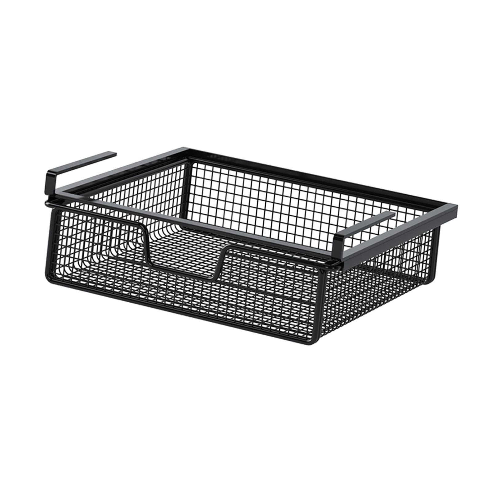 Magideal - Cesta De Almacenamiento Extraíble Debajo Del Estante, Multiusos, Para Calcetines Y Ropa Interior, Cajón Colgante, Organizador De Ropa Interior, Cajón Negro M