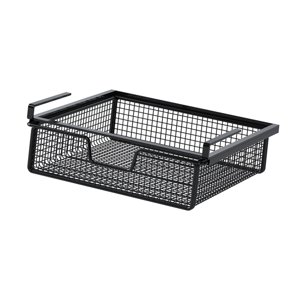 Magideal - Cesta De Almacenamiento Extraíble Debajo Del Estante, Multiusos, Para Calcetines Y Ropa Interior, Cajón Colgante, Organizador De Ropa Interior, Cajón Negro M