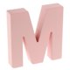 thumbnail image 2 of Números de la puerta de las letras flotantes de madera rosada Letra del alfabeto Dirección Hechizos M, 2 of 5