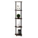 thumbnail image 2 of Estante de esquina Furinno TURN-N-TUBE de madera de nogal de 5 niveles, 2 of 7