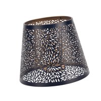 Magideal - Pantalla De Lámpara De Metal, Cubierta De Pantalla De Lámpara, Pantalla De Lámpara De Cono Moderna, Hueca Para Bombilla E27 Para El Hogar, La Negro A