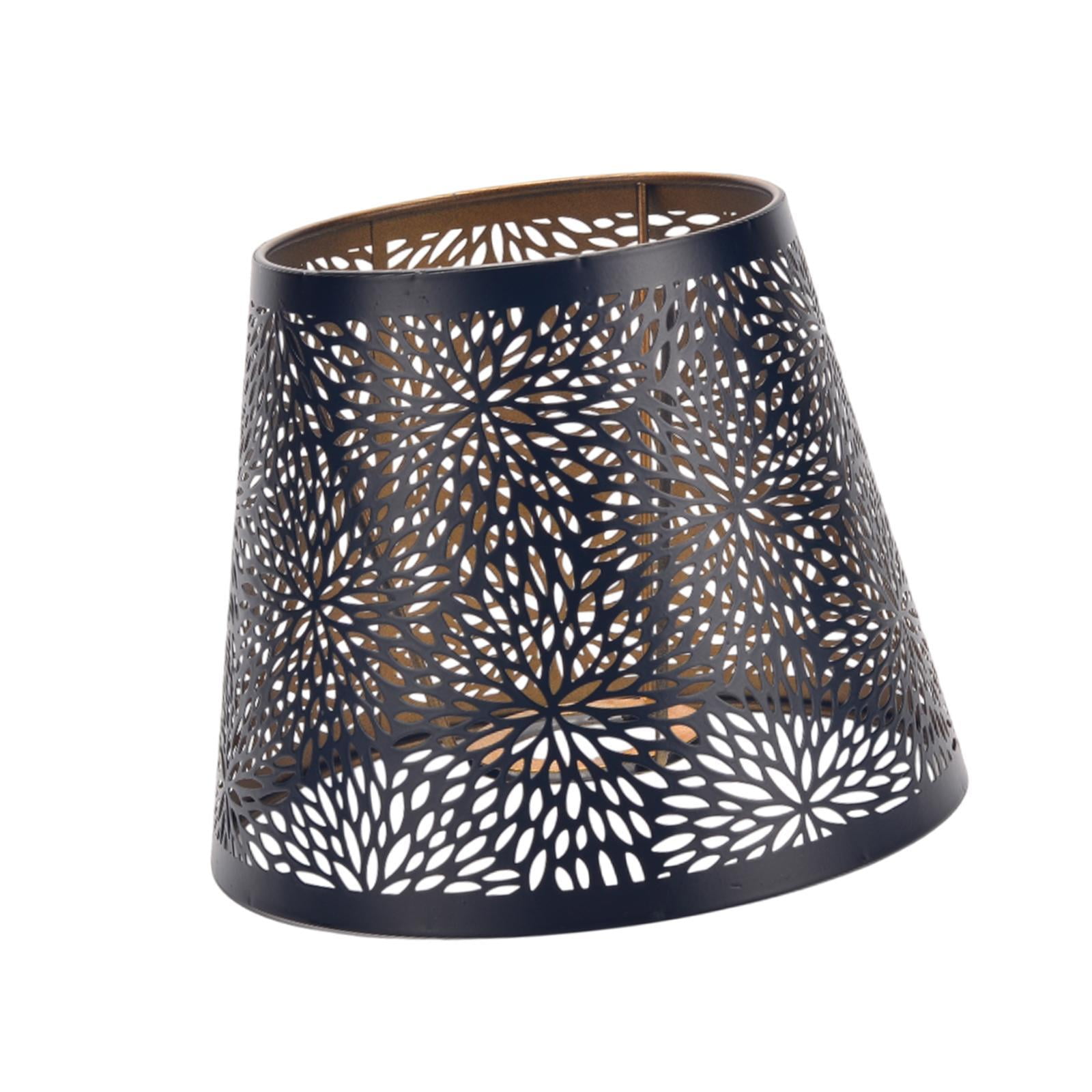 Magideal - Pantalla De Lámpara De Metal, Cubierta De Pantalla De Lámpara, Pantalla De Lámpara De Cono Moderna, Hueca Para Bombilla E27 Para El Hogar, La Negro A