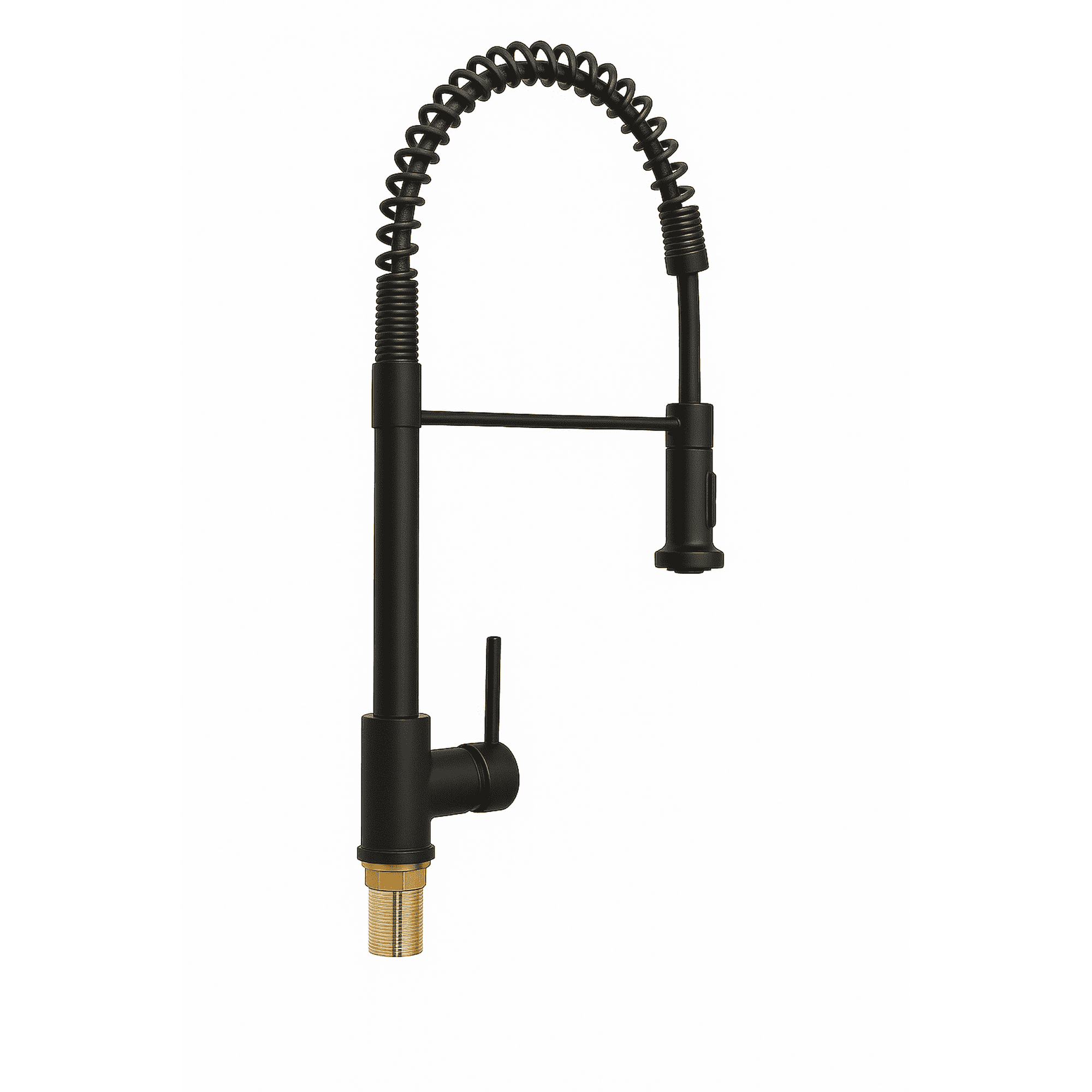 Genérico - Llave Monomando Lavaplatos Flexible Profesional Negro