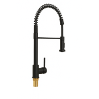 Genérico - Llave Monomando Lavaplatos Flexible Profesional Negro