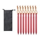 thumbnail image 3 of Estacas De Metal Ligeras Para Tienda De Campaña, 8 Uds., Para Suelo, Para Viaje Al Aire Libre En El Desierto, Color Rojo, 3 of 5
