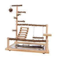 Magideal - Puesto De Juegos De Perca Para Loros, Parque Infantil De Madera Para Pájaros, Cacatúas, Agapornis