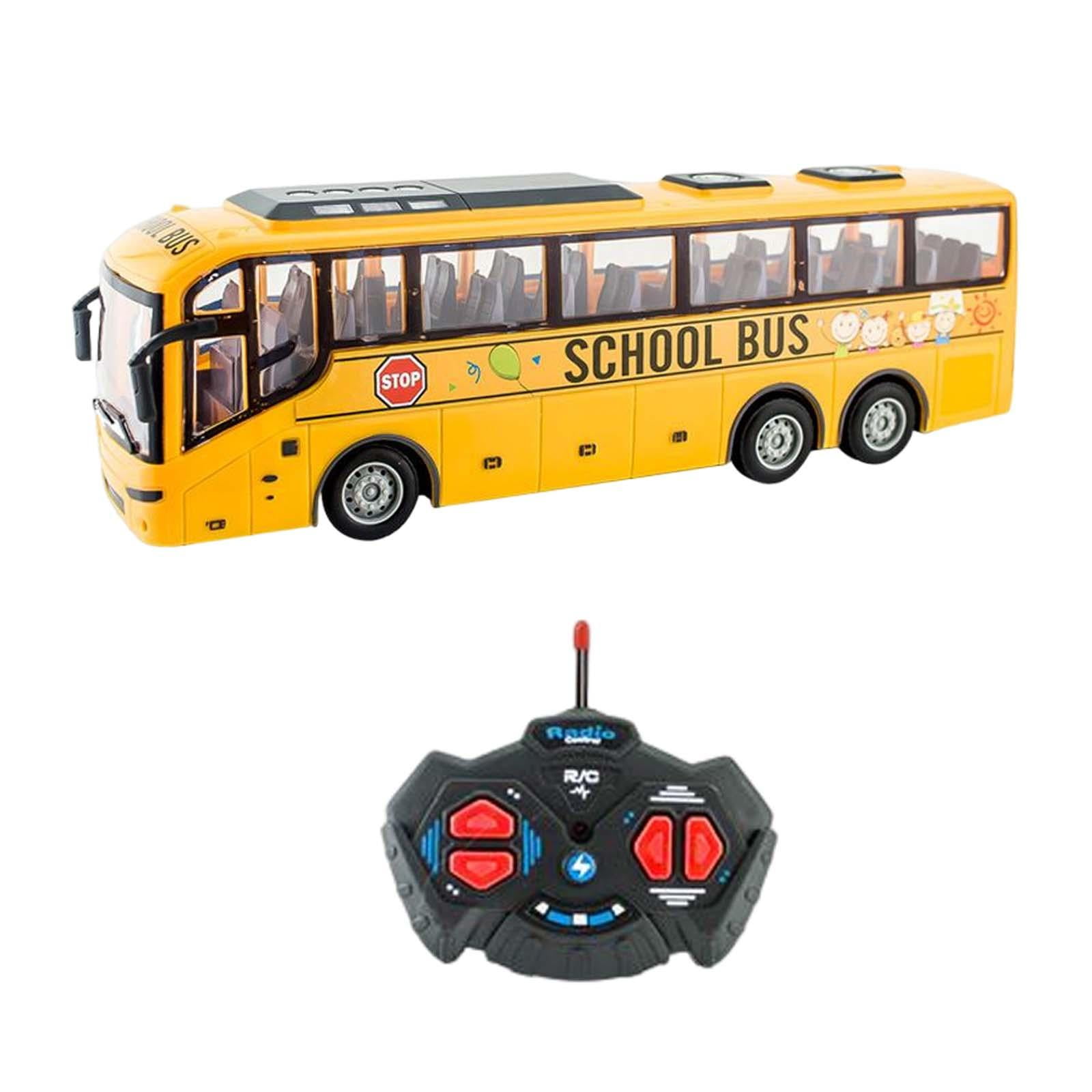 Bothyi - 1:30 Escala Radio Control Remoto Bus 27mhz Para Niños Niños Regalos De Cumpleaños Amarillo