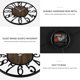 thumbnail image 4 of Reloj de pared Maxstar 61 cm redondo de metal y madera – 24 pulgadas, 4 of 8