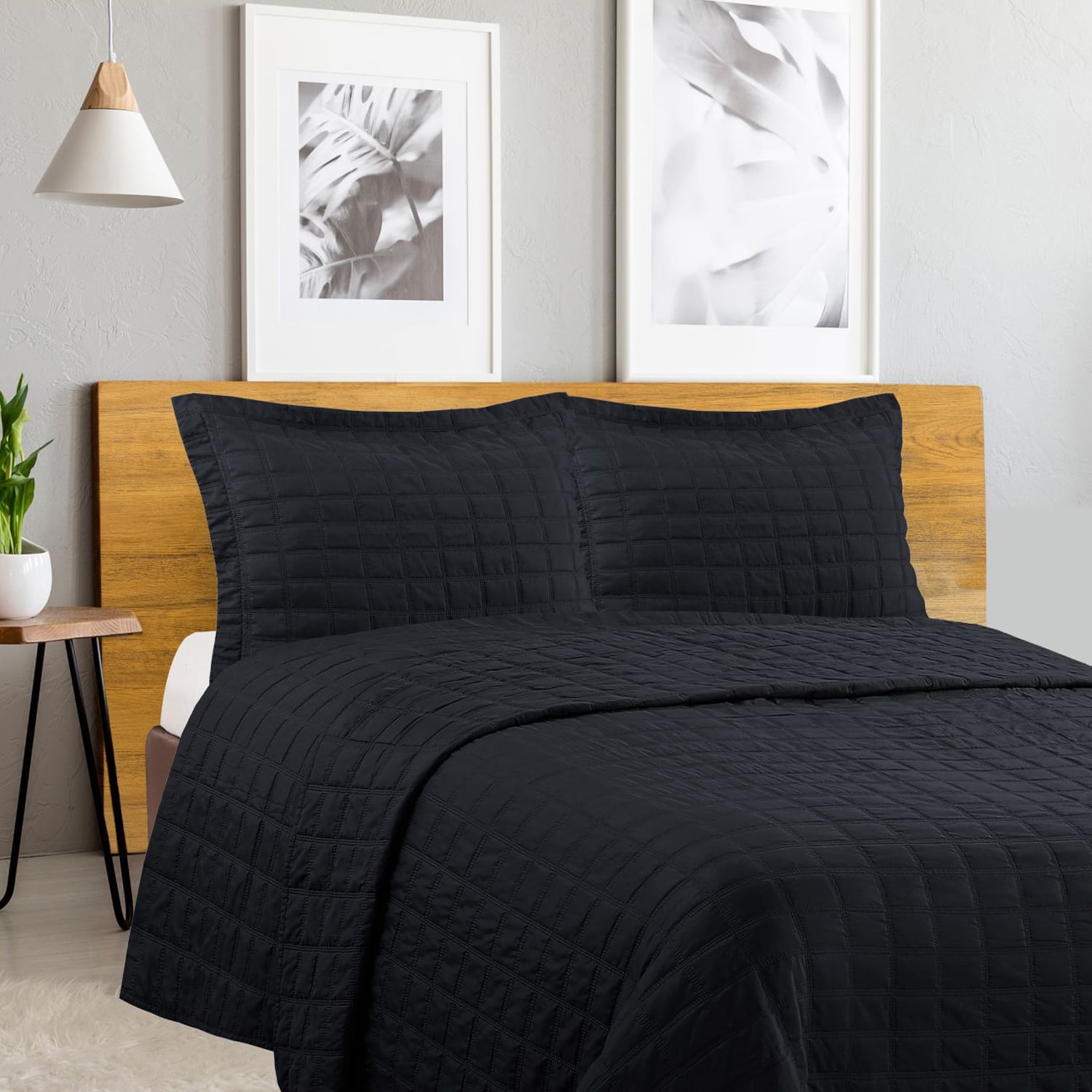 Quilt Andes Contempo 1.5 Plaza Negro