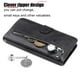 thumbnail image 2 of Funda tipo cartera para iPhone Air con bolsillo con cremallera y ranuras para tarjetas – Función de soporte Negro, 2 of 5