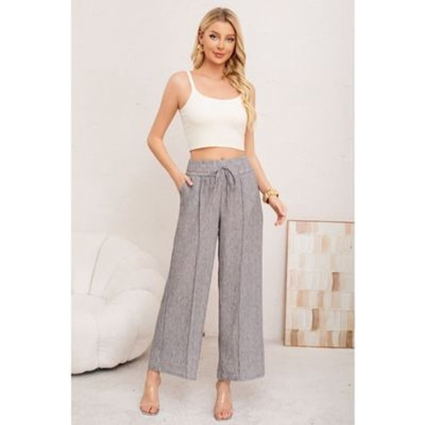 Pantalon Palazzo Mujer Verano Casual Pretina Alta Linea 3009