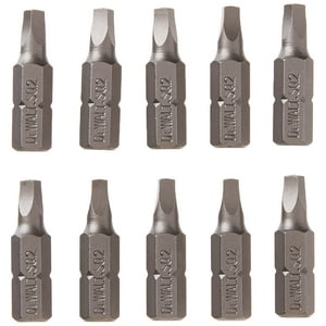 Juego De Puntas De Brocas Dewalt Dw2202B10 #2 Con Hueco Cuadrado De 1 Pulgada (Paquete De 10)