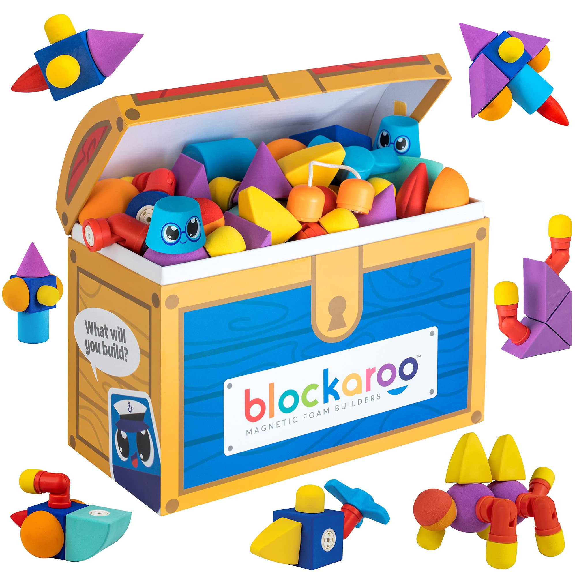 Juego De 100 Piezas De Espuma Magnética Building Blocks Blockaroo