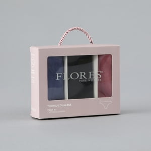 Pack 3X Colaless Algodon Rib Flores Mujer 25575-2