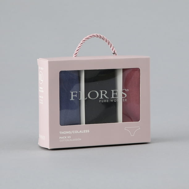 Pack 3X Colaless Algodon Rib Flores Mujer 25575-2