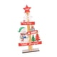 thumbnail image 1 of Decoración De Mesa Navideña Habitación Casa De Campo Vacaciones Árbol De Navidad De Madera Decoración Muñeco De Nieve, 1 of 5