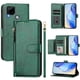 thumbnail image 1 of Funda tipo libro para REALME C25 con bolsillo con cremallera, cierre magnético, 7 ranuras para tarjetas y correa para la muñeca., 1 of 6