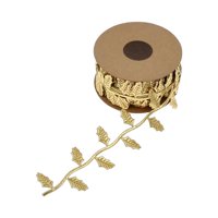 Magideal - De Hojas De 10M Para Regalos, Adorno De Tela, Hojas De Exterior Exterior Exterior , Cinta De Ajuste De Cuerda Para Manualidades, , , Dorado