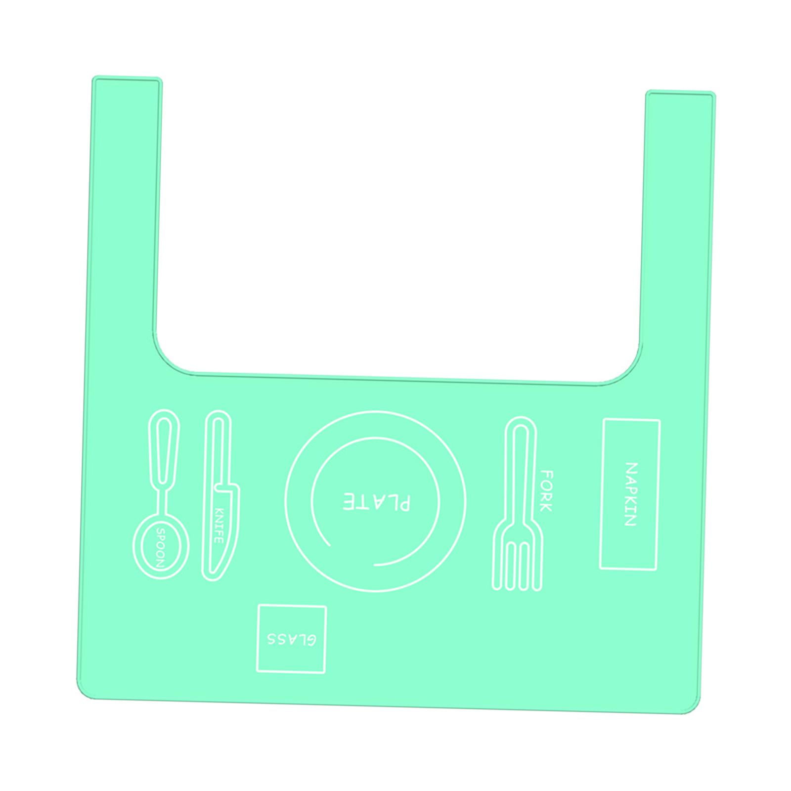 Protector De Bandeja De Trona De Silicona - Verde, 34x38 Cm, Flexible Y Lavable, Ideal Para Bebés, Evita Que Caiga La Comida