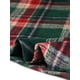 thumbnail image 5 of Falda corta de línea A con cintura elástica de cuadros vintage para mujer con diseño clásico para otoño e invierno Verde Rojo S, 5 of 6