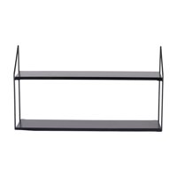 Rack Repisas 2 Niveles 60 X 15 X 33 Cm Day Negro