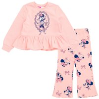 Conjunto De Sudadera De Forro Polar De Minnie Mouse De Disney Con Leggings