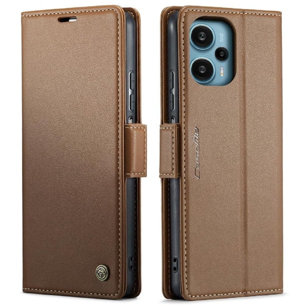 CaseMe tipo cartera Xiaomi POCO F5 5G con cierre magnético, RFID, tarjetero, soporte, carga inalámbrica