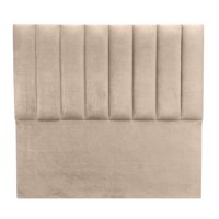 Espacio Hogar - Respaldo Tubular Vertical 1,5 Plazas Felpa Beige