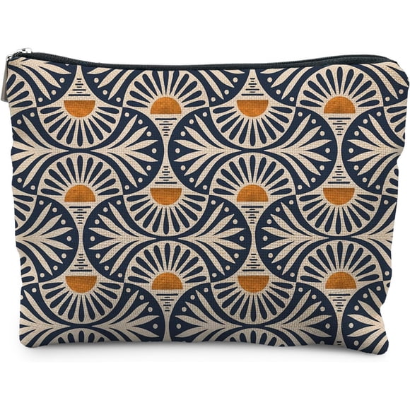 Neceser Maquillaje RYYCDOI Boho Sunset Leaf 25x19cm Impermeable