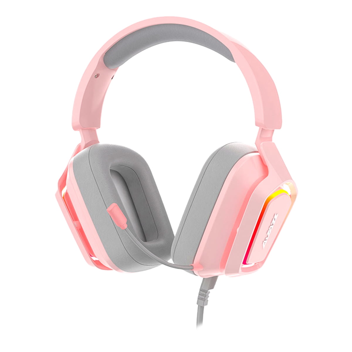 Ajazz - Audifonos Gamer 7.1 Usb Led – Ax368 Rosa