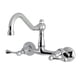 thumbnail image 1 of Grifo de cocina Kingston Brass Vintage 6 de montaje en pared, cromo pulido, 1 of 5