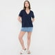 thumbnail image 4 of Polera Mujer V-Neck Esencial Azul Corona, 4 of 5